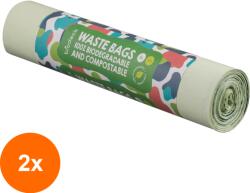 Biodeck Set 2 x 5 Saci Gunoi Biodegradabili, Compostabili, 140 L (OIB-2xSAC-BIO-MEN-140)