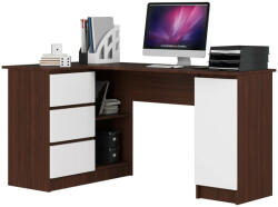AKORD Sarok íróasztal - Akord Furniture - 155 cm - wenge / fehér (bal)