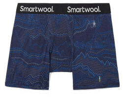 Smartwool M Merino Print Boxer Brief Boxed Mărime: M / Culoare: albastru / negru