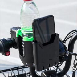 AVEX Suport 2-IN-1 pentru telefon si sticla de apa, montaj pe motocicleta, bicicleta, scuter, trotineta, carucior bebelus (T250923-17)