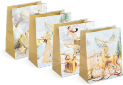 Family Karácsonyi ajándéktasak - papír - 114 x 64 x 146 mm - 4 féle / csomag - 12 db / csomag Family 58299 (58299)