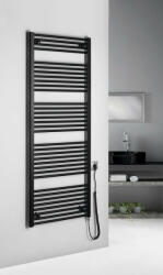 SAPHO Direct-E Elektromos fürdőszobai radiátor 60x168 cm fűtőpatronnal 800W, matt fekete ILE66TB (ILE66TB)
