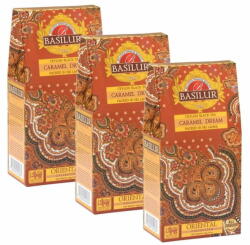 sarcia. eu BASILUR Caramel Dream - Fekete laza levelű Ceylon tea természetes karamell aromával, 100 g x3 csomag