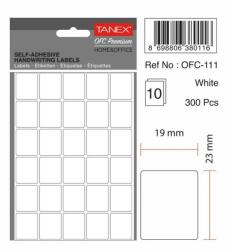  Etichete autoadezive albe, 19 x 23 mm, 320 buc/set, TANEX (TX-OFC-111-WH)