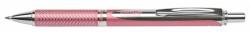 Pentel Rollertoll, PENTEL EnerGel BL-407 0, 35 mm, nyomógombos, rózsaszín tolltest, kék (BL407P-A)