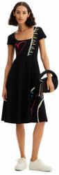 Desigual ruha fekete, midi, harang alakú - fekete XS - answear - 25 990 Ft