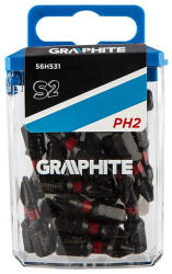 GRAPHITE Set biti de impact PH2X25mm 1/4" 20buc. GRAPHITE 56H531 (56H531)