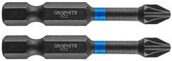 GRAPHITE Set biti de impact PZ2X50mm 1/4" 2buc. GRAPHITE 56H522 (56H522)