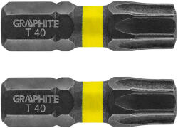 GRAPHITE Set biti de impact TX40X25mm 1/4" 2buc. GRAPHITE 56H517 (56H517) Set capete bit, chei tubulare