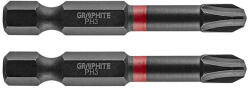 GRAPHITE Set biti de impact PH3X50mm 1/4" 2buc. GRAPHITE 56H520 (56H520)