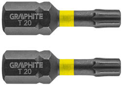 GRAPHITE Set biti de impact TX20X25mm 1/4" 2buc. GRAPHITE 56H513 (56H513)