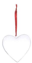 AFI Műanyag átlátszó szív piros szalaggal - szétnyitható - 10 cm (IMO-AFI-543323)