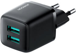 JOYROOM hálózati töltő - 2x USB + gyorstöltő, 12W 2, 4A - Fekete