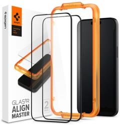 Spigen ALM FC képernyővédő üveg 2db (2.5D, ujjlenyomatmentes, extra karcálló, 9H, ultravékony, színkiemelés) ÁTLÁTSZÓ Apple iPhone 15 Pro Max (AGL06875)