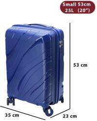 Dollcini Világjáró Bőrönd - Több Méretben és Színben - 53x 23 x 35cm - Sötétkék (357890-163C)