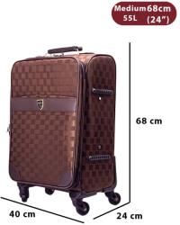 Dollcini Utazóbőrönd - Több Színben és Méretben Kapható - 68x24x40 cm - Barna (357890-168B)