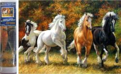 NORIMPEX - Puzzle Pictură cu diamant: Patru cai în galop 30x40cm - 1 - 39 piese