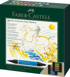 Faber-Castell Pitt Artist Pen Dual Marker Set 20 Buc Faber-castell