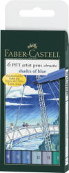 Faber-Castell Pitt Artist Pen Set 6 Buc Albastru Faber-castell