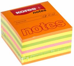Kores Notes Adeziv 75*75mm Neon Mixt Summer 450 File Kores