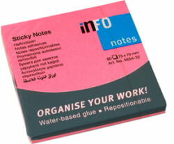 Global Notes Notes Adeziv 75*75mm Roz Neon 80 File Global Notes - furnizor-unic - 2,13 RON
