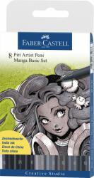 Faber-Castell Pitt Artist Pen Manga Set 8 Buc De Baza Faber-castell