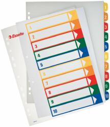 Esselte Separatoare Index Plastic 1-10 Imprimabil Esselte