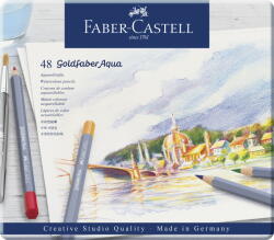 Faber-Castell Creioane Colorate Aquarelle 48 Culori Goldfaber Cut. Metal Faber