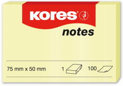 Kores Notes Adeziv 50*75mm Galben Pal 100 File Kores