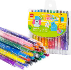 Deli Creioane Cerate Retractabile 24 Culori Deli