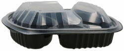 Snick Bio Caserole din PP negru + capac transparent, ovale 2 comp. 240X205 mm 250/set