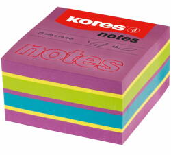 Kores Notes Adeziv 75*75mm Neon Mixt Spring 450 File Kores