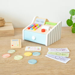 Ourbaby® Casieră din lemn Cashy - Set pentru micii vânzători