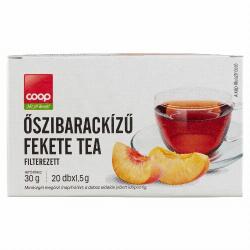 Coop filterezett őszibarackízű fekete tea 20 filter 30 g