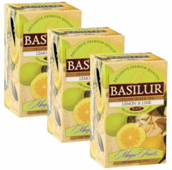 sarcia. eu BASILUR Lemon Lime - Ceylon fekete tea természetes citrom és lime aromával, 75 tasak x2 g