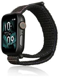 gigapack Apple Watch Series 9 41mm pótszíj (egyedi méret, nylon, tépőzáras, légáteresztő) fekete (GP-141129)