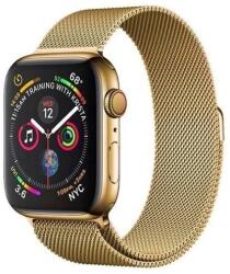 gigapack Apple Watch Series 9 45mm pótszíj (egyedi méret, fém, milánói szíj, mágneses zár) arany (GP-142702)
