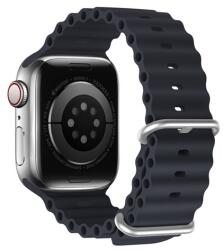 DUX DUCIS Apple Watch Series 9 45mm pótszíj (egyedi méret, szilikon, állítható, hullám minta) szürke (GP-142289)