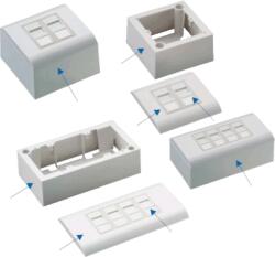 Datacom Modul adatcsatlakozó STP CAT5E 4xRJ45 süllyesztett beépítéshez (2368)