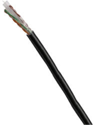 Datacom UTP kábel CAT6 PE 500m doboz fekete OUTDOOR fekete (1128)