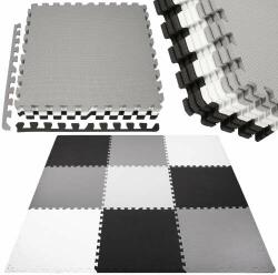 SPRINGOS Burete puzzle 179x179cm (9buc 60x60cm) #black-grey (FM0026)