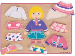 Bigjigs Toys Bigjigs Baby Puzzle de îmbrăcare pentru fetiță (DDBB057)