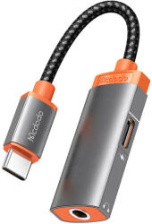Mcdodo Adaptor USB-C la mini mufă Jack 3, 5 m + adaptor USB-C Mcdodo CA-0500, PD 60W (negru)