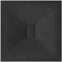Mexen Hugo kőhatású zuhanytálca 100 x 100 cm + szifon - fekete (4 (MEX-42701010)