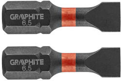 GRAPHITE Set biti de impact SL6.5X25mm 1/4" 2buc. GRAPHITE 56H511 HardWork ToolsRange