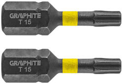 GRAPHITE Set biti de impact TX15X25mm 1/4" 2buc. GRAPHITE 56H512 HardWork ToolsRange