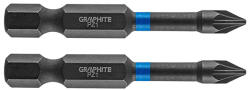 GRAPHITE Set biti de impact PZ1X50mm 1/4" 2buc. GRAPHITE 56H521 HardWork ToolsRange Surubelnita
