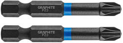 GRAPHITE Set biti de impact PZ3X50mm 1/4" 2buc. GRAPHITE 56H523 HardWork ToolsRange Surubelnita