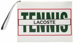 Lacoste Print Canvas Clutch - white/green