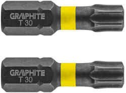 GRAPHITE Set biti de impact TX30X25mm 1/4" 2buc. GRAPHITE 56H516 HardWork ToolsRange Surubelnita